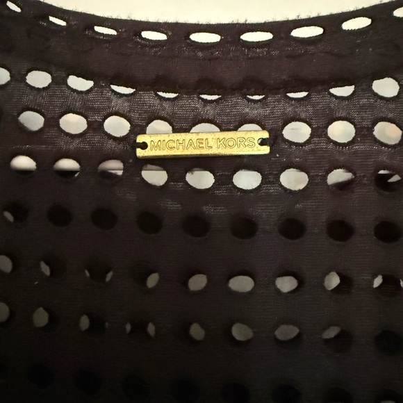 Black Dress with Mesh Sleeves - Picture 3 of 5